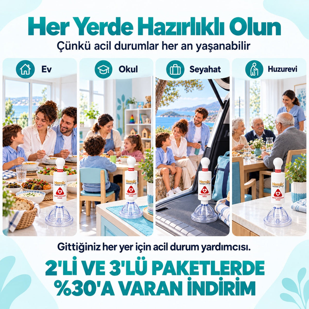 Her yerde hazırlıklı olun: evde, okulda, seyahatte ve huzurevinde HemlikCare