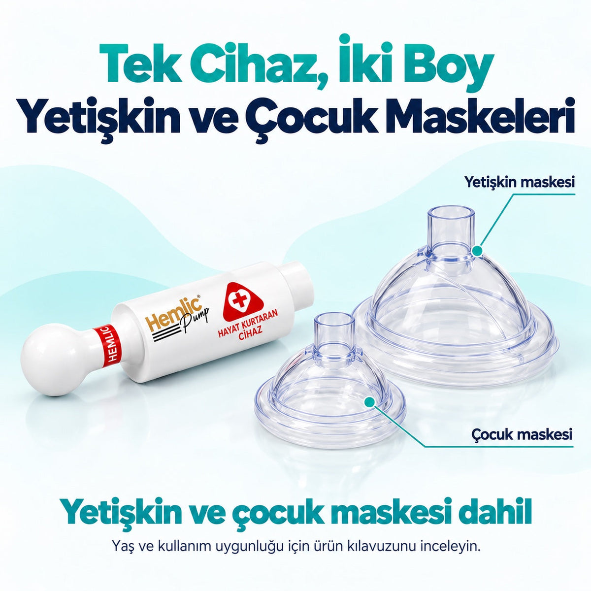 Tek cihaz, iki boy: HemlikCare yetişkin ve çocuk maskeleri